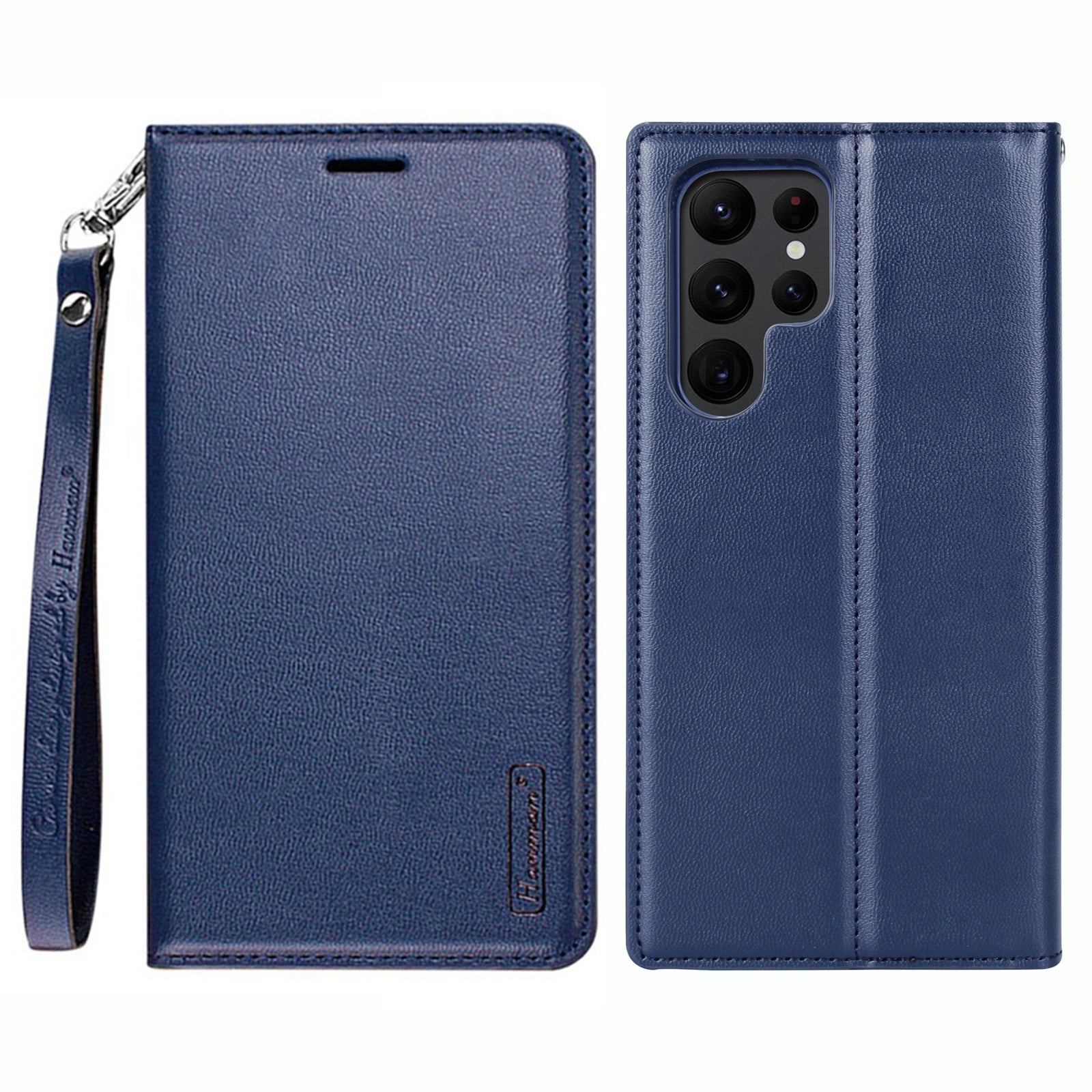 HANMAN Minor Series Phone Wallet Case for Samsung Galaxy S23 Ultra PU Leather Stand Cell Phone Cover HANMAN Minor Series Phone Wallet Case for Samsung Galaxy S23 Ultra PU Leather Stand Cell Phone Cover